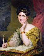George Hayter The Hon. Mrs. Caroline Norton, society beauty and author, 1832 china oil painting artist